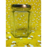 12oz Hexagon Jar w/lids